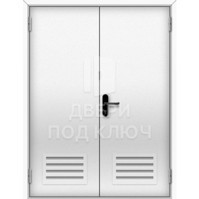 Металлическая дверь в котельную с вентиляционной решеткой ДПК-15740